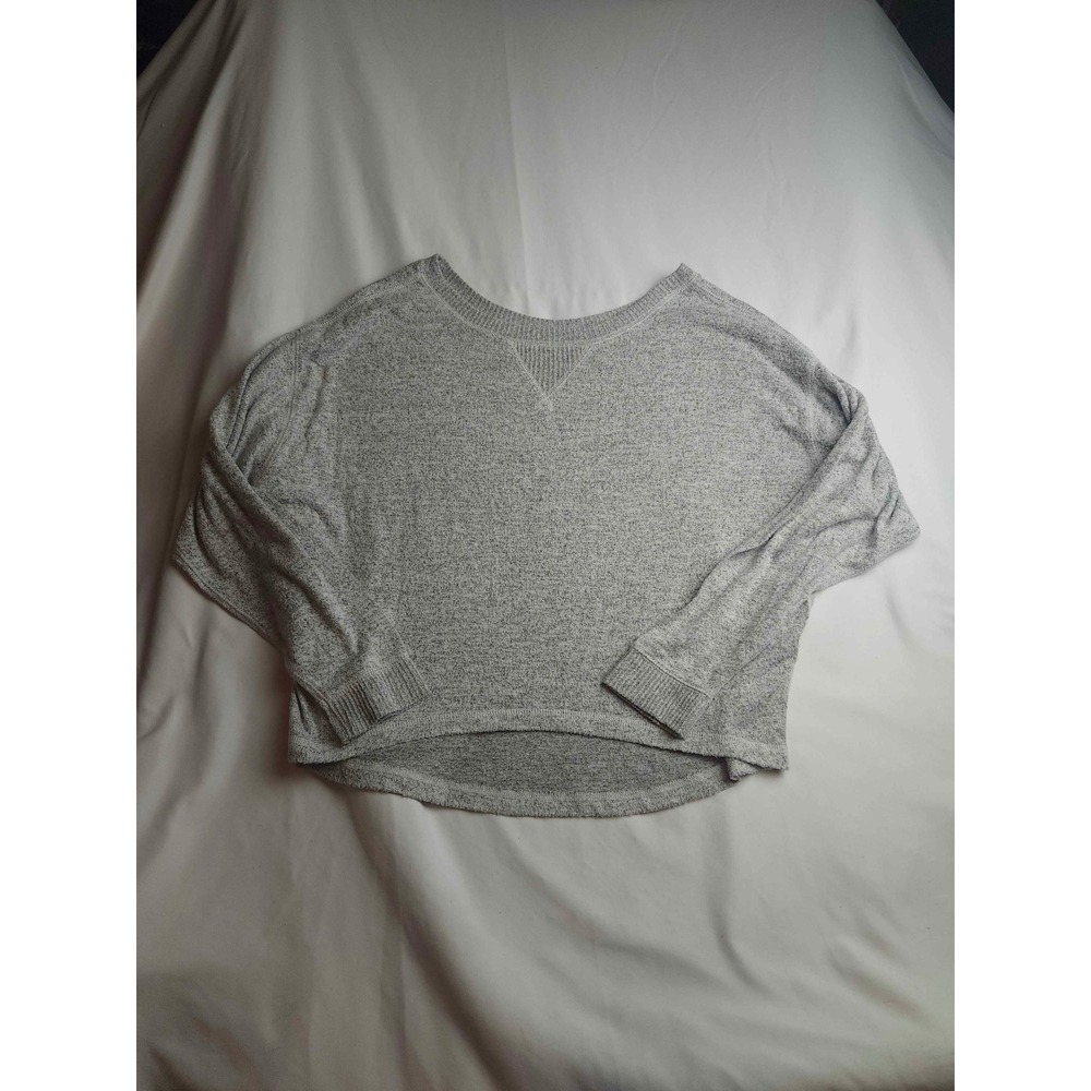 Abercrombie & Fitch Grey Heathered Long Sleeve Knit Top XS